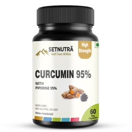 SETNUTRA Well From Within Turmeric Curcumin 95% with Piperine 95% High Potency Curcuminoids for Joint Health Support 60 Veg Capsules Non GMO & Gluten Free