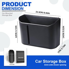 HIAHXC Car Tissue Holder, Universal Plastic Back Seat Organiser Hanging Tissue Boxes Multifunctional Drink Holder for Car Accessories(Black)