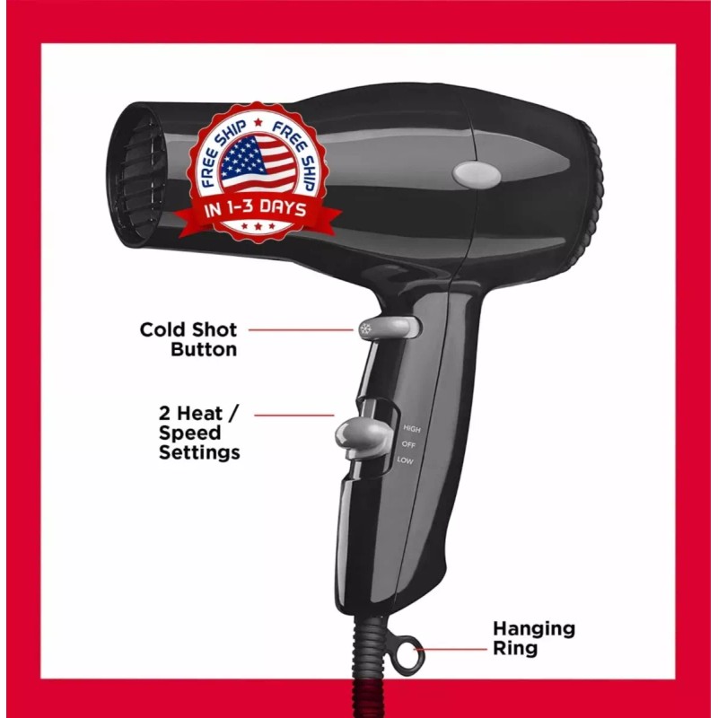 Rockstar Secadora De Cabello Mediana Compacta Rockstar De 1875w