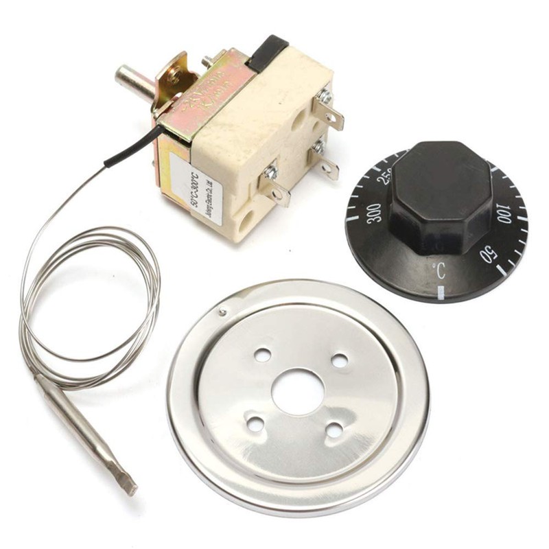 Thermostat 50-300°C, AC 250V 16A Temperaturregler Backofenthermostat Ersatz für Backofen