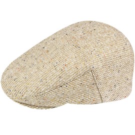 Country Gentleman Wool Blend British Ivy Cap - Tan Donegal/M Tan Donegal, Medium