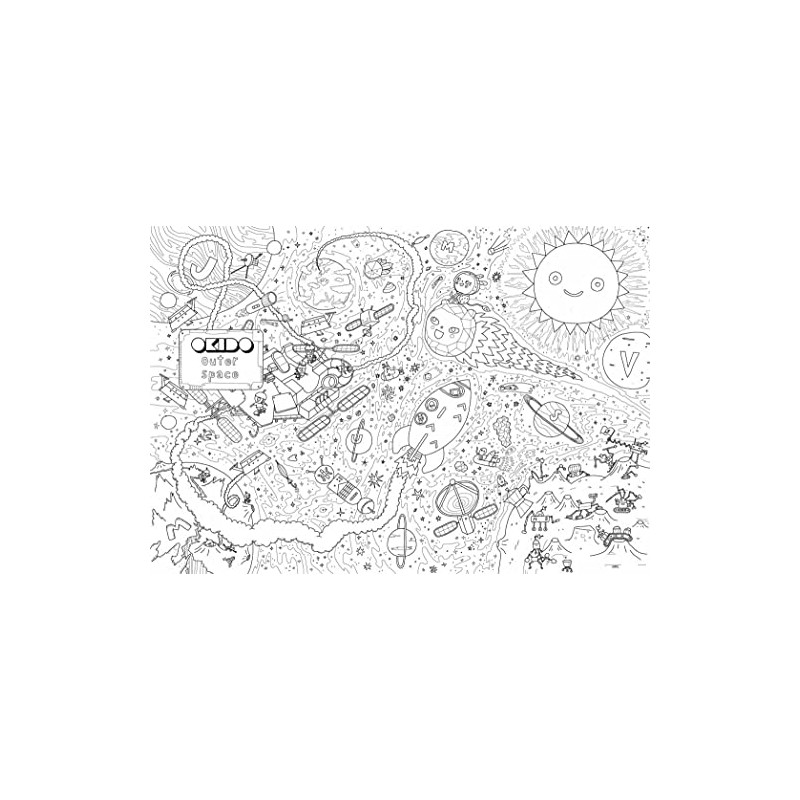 OKIDO: Outer-Space GIANT Colouring Poster | 100x70cm Poster | Colouring