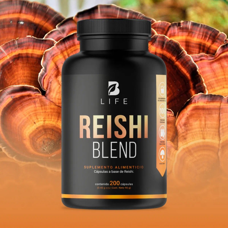 Hongo Reishi Vitaminas 200 Cáps Antioxidante Antiinflamatorio B Life
