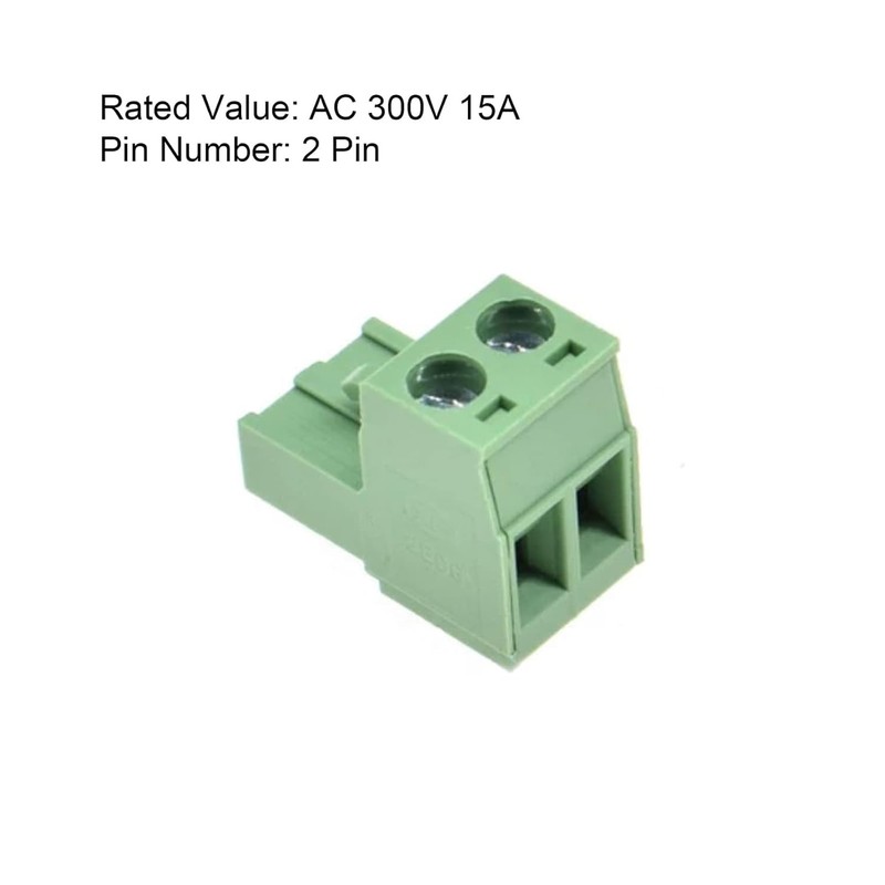 Willwewon 20pcs 2Pin 5.08mm Spacing Pluggable PCB Angle Screw Connector