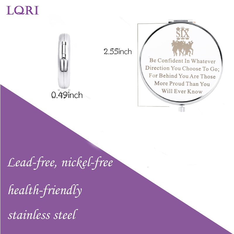 LQRI Six Musical Makeup Mirror Broadway Queen Gift Six Queen