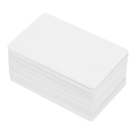 Operitacx Pack of 50 Blank Cards Made of PVC PVC Cards Empty Cards Business Cards Empty Printable Blank Cards Blank PVC Card Business Card Made of Plastic Empty Plastic Cards White