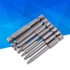 7pcs 1/4 inch hex ball screwdriver bits, 2/2.5/3/4/5/6/8 mm 65