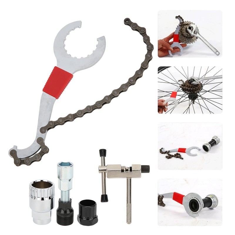 5Pcs Bicycle Repair Tool Set Mountain Bike Chain Cutter Flywheel