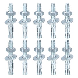 DTGN 1/4" x 1-3/4" Wedge Anchors - 30Pack - Good for Cement and Concrete Wall - Carbon Steel Zinc Plated Screw Bolt Nut Expansion Tube Fasteners