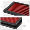 Red Reusable&Washable High Flow Drop-in Air Filter Panel Compatible with