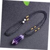Ipetboom Natural Amethyst Crystal Pendant Necklace for Women Unique Healing