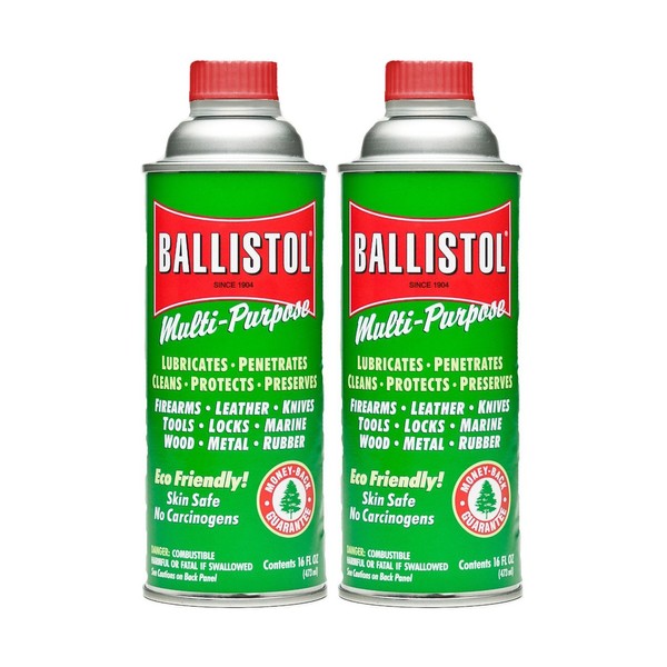 Ballistol 120076 (2-Pack) Non-Aerosol 16oz Multi-Purpose Lubricant Cleaner