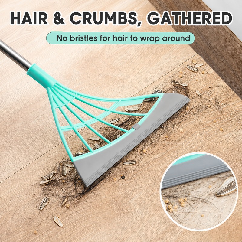 Silicone Floor Squeegee Broom for Wet & Dry Cleaning –