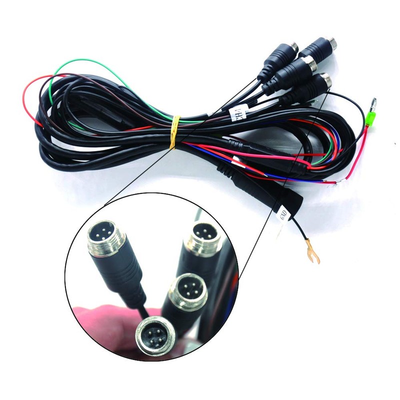 Padarsey 9" TFT LCD Car Rearview Quad Split Monitor,Remote Control,
