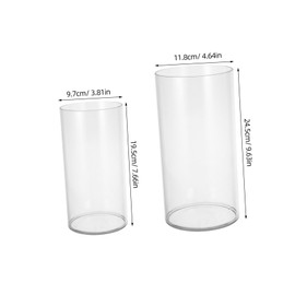 ORFOFE 2pcs Transparent Vase Modern Minimalist Flower Vase for Home Decor Table Centerpiece Bedroom Aesthetic Versatile Decorative Display