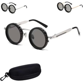 Gafas de Sol de Tinte Ajustable, Rounded Polarized Glasses de Filtro ND, Gafas Polarizadas Playa de 1 a 9 Marchas,protección UV,adecuadas para viajes,caminatas,playa