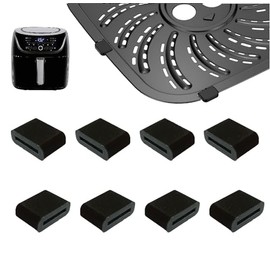 QLRGNE Air Fryer Rubber Feet for PowerXL Vortex Pro 4QT/8QT/6QT Air Fryers, 8PCS Upgraded Air Fryer Silicone Rubber Feet Sides Parts Stops Stoppers Tabs Tips Legs Attachments for PowerXL Air Fryer