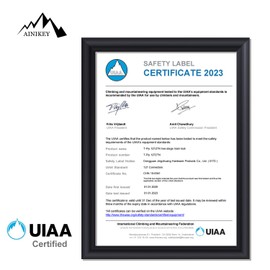 AINIKEY Climbing Carabiner Clips 25kN Auto Locking Carabiner, Professional Heavy Duty Large Locking Carabiner Clips for Rock/Ice Climbing Rappelling Rescue Swing etc, D Shaped, Large Size（Orange-5PCS）