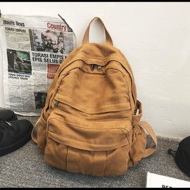 GAXOS Laptop Backpack for Women Travel Canvas Vintage Brown Aesthetic School