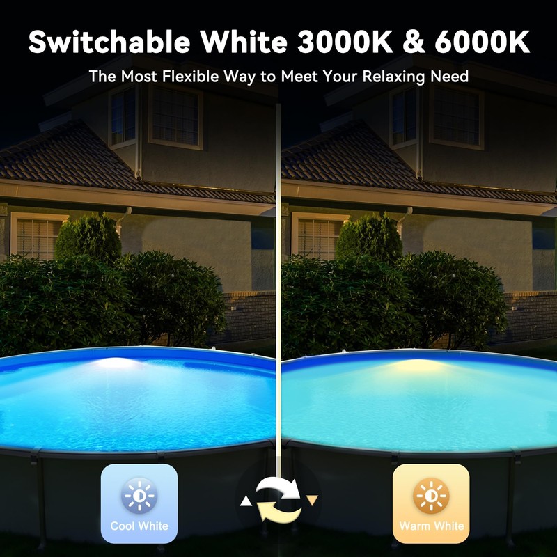 LyLmLe LED Pool Headlight with External Thread 2 Inches, 12