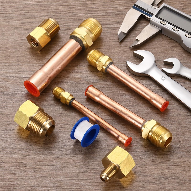 uxcell 2Pcs Brass Pipe Fitting, 1/4 SAE Male Thread x
