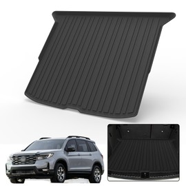 Elsetyler Custom Fit for Cargo Liner Honda Passport 2019-2024 2025 - Black TPE All Weather Heavy Duty Waterproof Rear Cargo Tray Trunk Floor Mat Protector