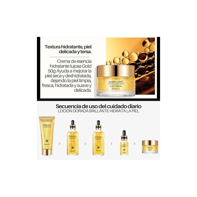 Kit de Cuidado Facial de Oro de 24k Golden Luxury