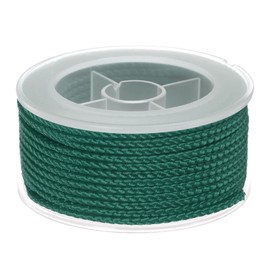 sourcing map Nylon Thread Twine Beading Cord 2mm Extra-Strong Braided Nylon Crafting String for Bracelets Jewelry Making DIY Crafts 11M/36 Feet, Dark Green