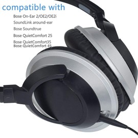 Xivip Replacement QC45 Headphone Cable Cord Compatible with Bose QuietComfort 45 QC45 QC35 QC35II QC25 NC700 On-Ear 2 OE2 OE2i Soundlink SoundlinkII SoundTrue Headset (White)