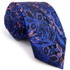 S&W SHLAX&WING Neckties for Men Orange Blue Neck Tie Set