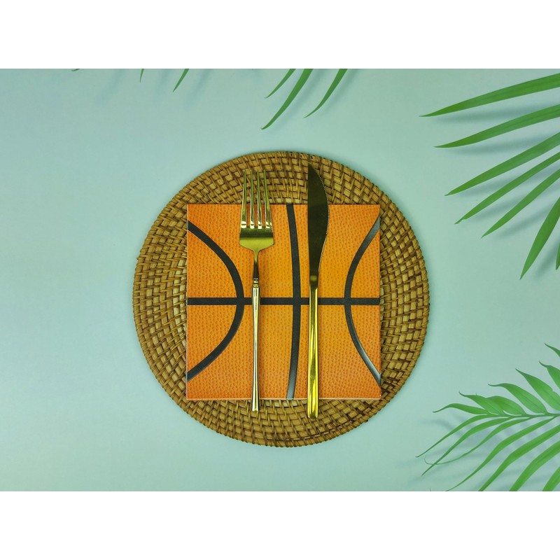 48Pcs Basketball Paper Napkins, 6.5in