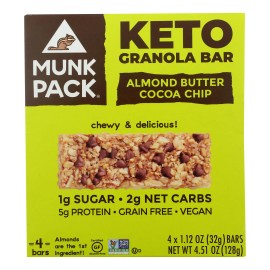 UD_Munk Pack Case of 6 4/1.12oz Green Bar Keto Almond Butter Coco Grain Snacks