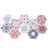 10Pcs Simulation Waterproof Non-Slip Hexagonal Self Adhesive Ceramic Tile Decorative