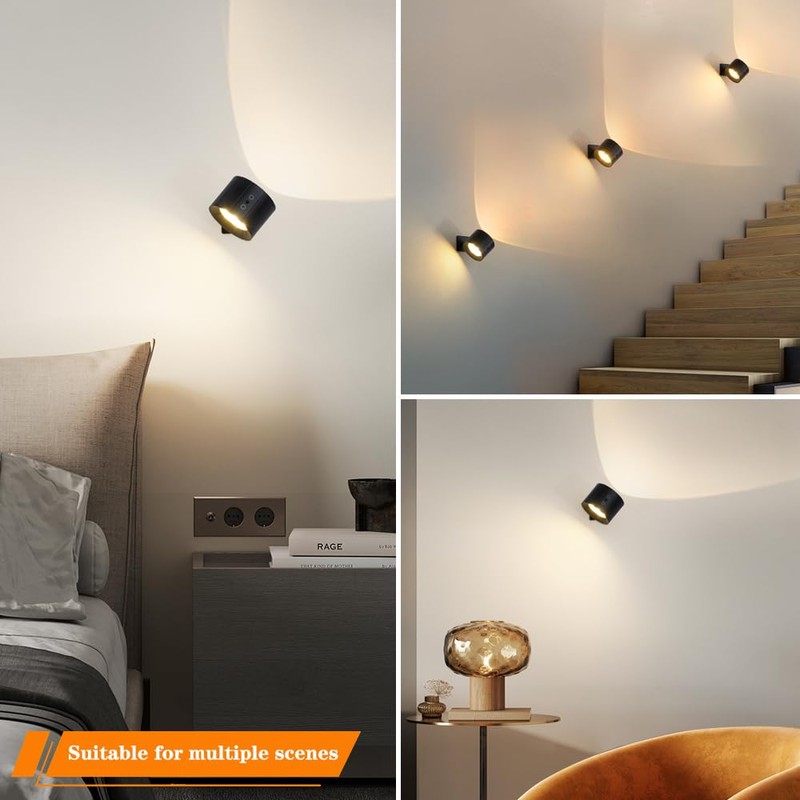 Ditoon LED Wall Mounted Lights with Remote, Wall Sconces Lamp