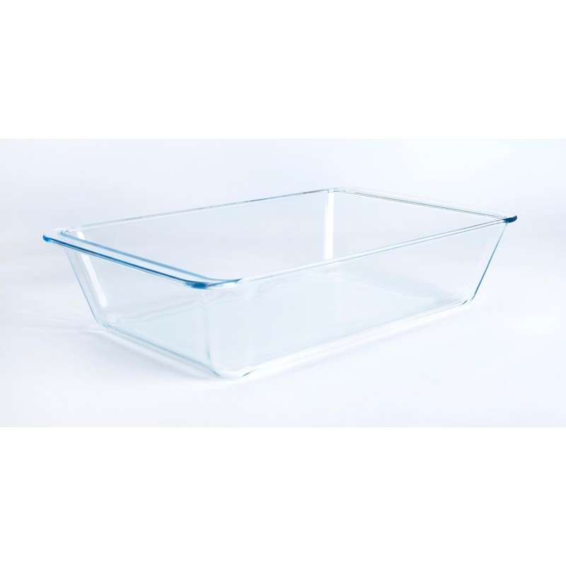 Deep Clear Glass Baking Dish, Rectangular Tempered Glass Baking Pan,
