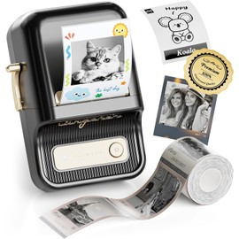 NIIMBOT B21Pro Label Maker, Sticker Printer Label Printer, 300dpi HD Sticker Maker Machine Photo Printer for Memo, Study Notes, Photo Printing, Scrapbooking, Black