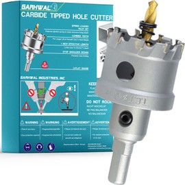 GARHWAL - Diameter 40 mm high-performance carbide hole saw with carbide teeth for cutting work in steel, stainless steel, aluminium and plastic - industrial quality, durable and faster drilling