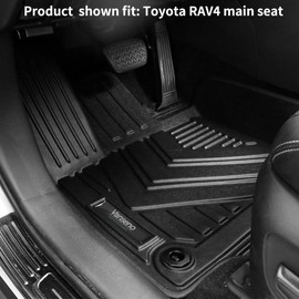 Vanseno Floor Mat & Cargo Liner & Backrest Mat Compatible for 2019 2021 2022 2023 2024 Toyota Rav4 Floor Mats Trunk Liners Back Seat Cover Mat All-Weather Full Set Protector