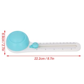 Cortador de Papel Circular, Rotación de 360 ​​grados, Escala Transparente, Ajuste Deslizante, Cortador de Papel Circular Antideslizante con Cabezal de Repuesto para Herramienta