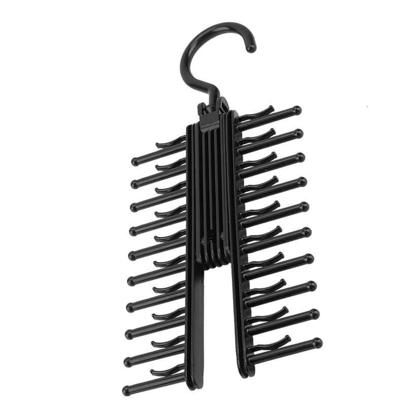 HAOHIZE Black Tie Holder, Adjustable Cross X Tie Rack, Belt,
