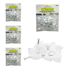 Grapa Para Cable Redondo 6mm Color Blanco 100 Pzs                                                                                                     