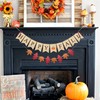 Uniwish Happy Fall Banner with Pumpkin Maple Leaves Sign Garland