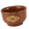 Wooden Rice Bowl Jujube Wood Anti Scald Exquisite Elegant Round