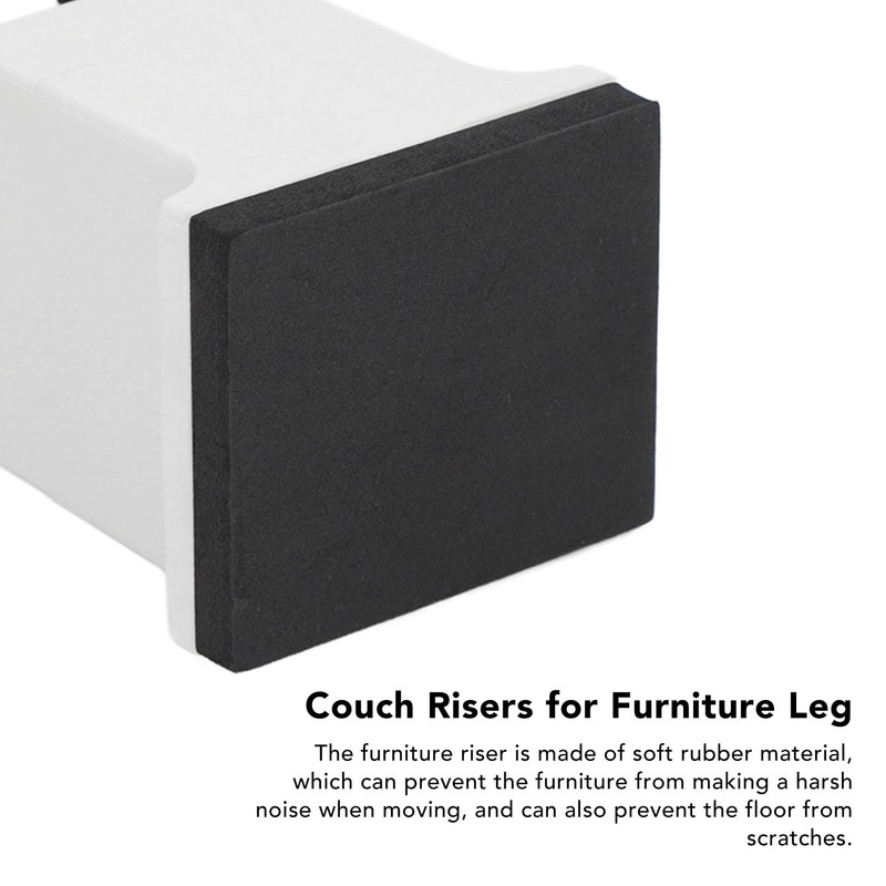 4pcs Adjustable Furniture Risers with Screw Clamp Rubber Bed Couch