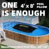 Poolergetic 4x8 Ft Pool Pillow for Above Ground Pools, Large