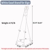 Metal Free Standing Adjustable Display Stand Scroll Easel with Chain