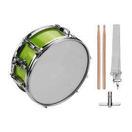 Sunydog 12inch Snare Drum,Snare Drum Head with Drumsticks Shoulder Strap Drum Key for Student Band(Green)