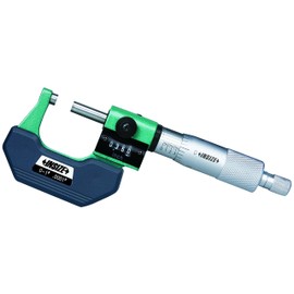 INSIZE 3400-2 Outside Micrometer with Counter, 1" -2", Counter Resolution .001", Thimble Graduation .0001"