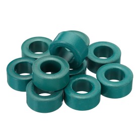 PATIKIL Ferrite Toroid Core 10 Pcs Toroid Core 28 x 16 x 13 mm ODx IDxH) for Ferrite Ring Transformer Ferrite Toroid Core EMI/RFI Filter Green