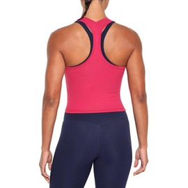 Lavento Women's Racerback Workout Tank Top Cropped Length - Sports Yoga Tops Active Sleeveless Shirts (Magenta, Small)